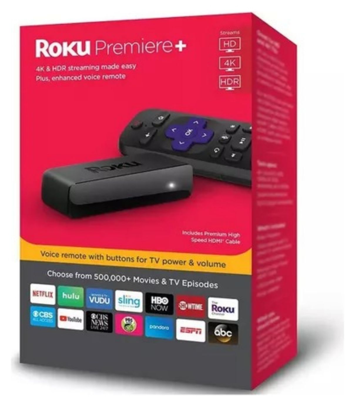 Roku Premiere + Streaming 4k Con Comandos De Voz